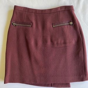 Phillip Lim 3.1 maroon wool mini skirt, size 2
